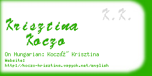 krisztina koczo business card